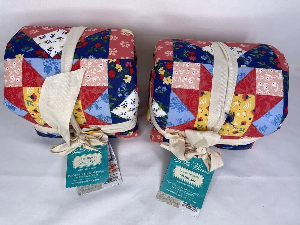 The Pioneer Woman Set Sham Starlight Patch Work 2 Pack Bundle Set New